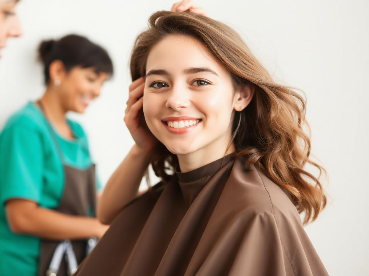 Grooming and haircut support offered at a community event.