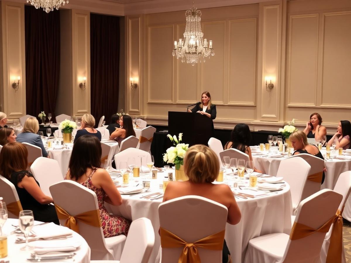 Guests seated together at an empowerment gathering.